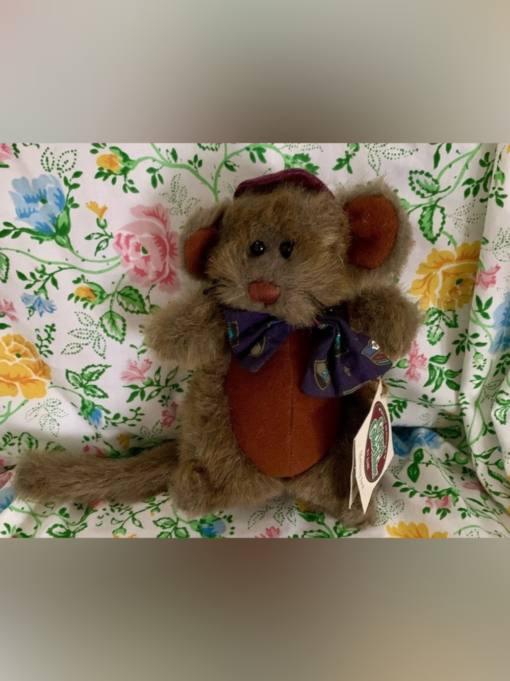Vintage GANZ Cottage Collectibles 1996 8”Monterey Jack The Mouse By Lorraine
